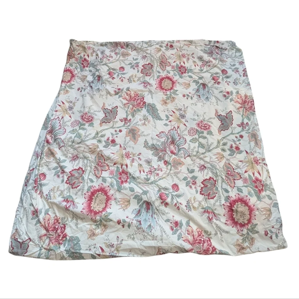 Pottery Barn Full/Queen Duvet Cover Palampore Jacobean Cream Red Preppy Cottage